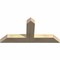 Ekena Millwork Portland Rough Sawn Timber Gable Bracket, Douglas Fir, 48"W x 24"H x 4"D x 6"F, 12/12 Pitch GBW048X24X0406POR00RDF - alternate 4